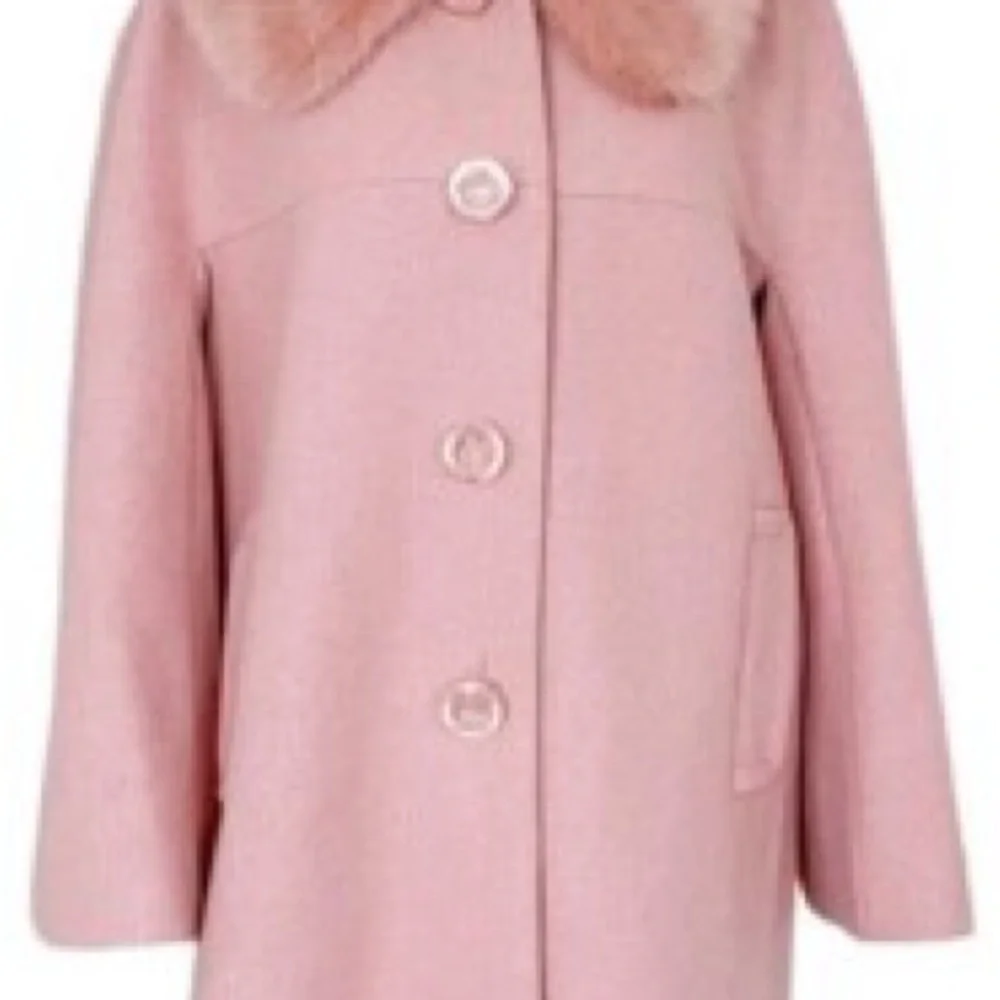 ♠️ Kate Spade Pink METALLIC TWILL Wool Trench Coat ♠️ - Picture 6 of 6